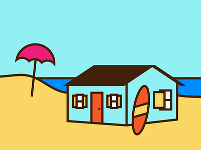 Friday Doodle beach bungalow cape cod doodle friday