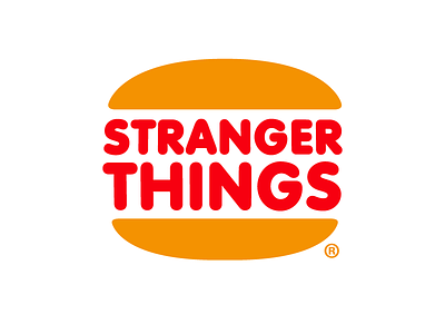 Stranger Things Logo Redesign branding design burger king retro stranger things