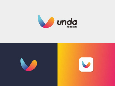 Unda Logo Concept app branding design flat icon illustration logo minimal modern proffesional logo