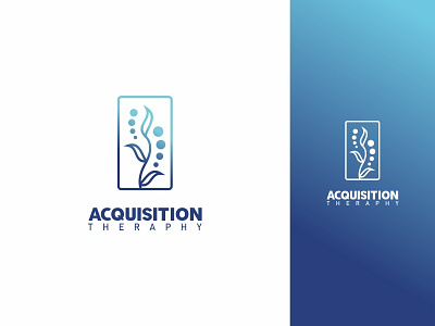 ACQUISITION LOGO blue branding design flat illustration logo modern proffesional logo sea