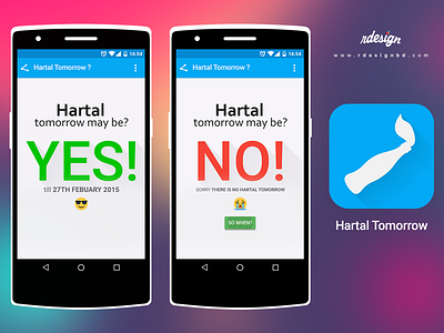 Hartal Tomorrow - Material Design App android app app bangladesh hartal hartaltomorrow lollipop material materialdesign