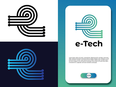 e-tech logo Template (Minimalist logo) apps apps logo black blue brand branding business business logo creative logo e logo e tech ecommerce education logo logo minimal minimalist logo modern logo network tecgnology logo tech logo