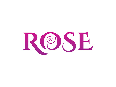 Rose Typography, Wordmark, Minimalist Logo Design