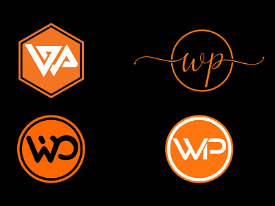 Abstract wp Lettermarks initial logo design template