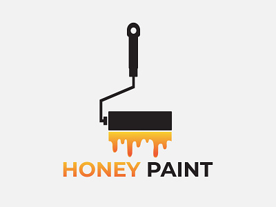 Honey Paint Logo bee brand branding business business logo company creative logo design emblem logo fly home honey house house paint illustration logo minimalist logo modern logo paint painting