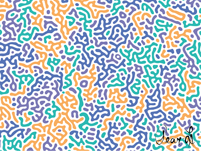 Turing Study I blue design green minimal orange organic pattern shapes turing vector
