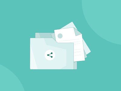 Share Documents Illustration figma flat illustration ui