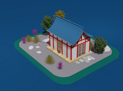 Chinese style house. roof