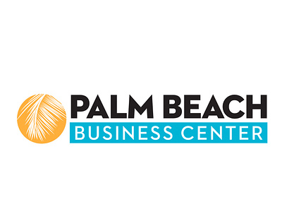 Palm Beach Business Center logo branding design logo