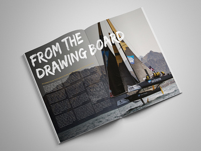 Extreme Sailing Series™ Magazine book editorial layout magazine print publication sailing sport spread