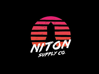 Niton Supply Co 80's Pepperpot Sunset 80s brand illustration logo retro simple vintage