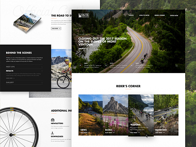 Riders Corner | Haute Route cycling grid header homepage slider ui ux web web design website