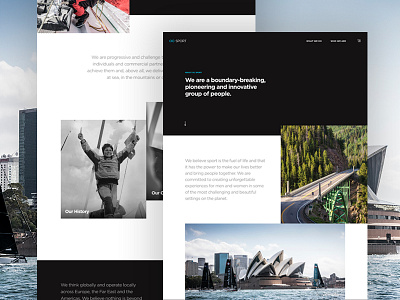 OC Sport | About grid header homepage imagery sport ui ux web web design website