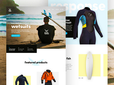 Gul | Homepage Concept concept grid header homepage slider surf surfing ui ux web web design website