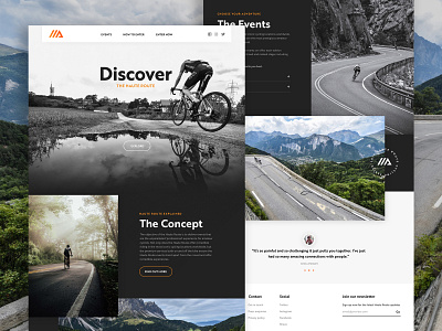 Discover | Haute Route cycling grid header home homepage layout sport ui ux web web design website