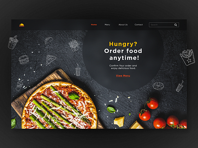 Food delivery landing page branding design food graphic design landing page ui ui design ux website