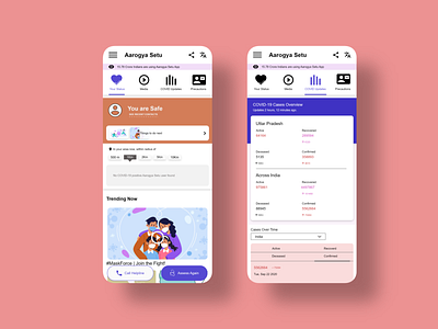 COVID-19 app ui design adobe xd adobexd android app design app design application ios app design landing design landingpage ui ui ux ui design uidesign uiux