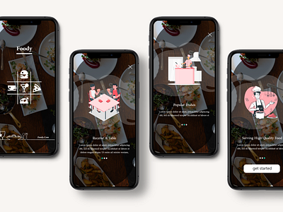 foody app ui design for restaurants part-1 adobe xd adobexd app app design apparel apple application design illustration landing design landing page landing page design ui design web design website design