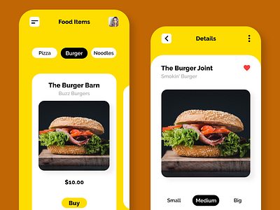 food app ui design