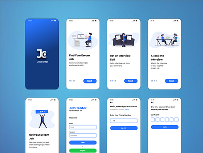 JoobCenter Application branding design icon job job application job board logo ui ux