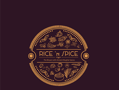 Rice `n Spice Restaurant Logo branding design illustration logo