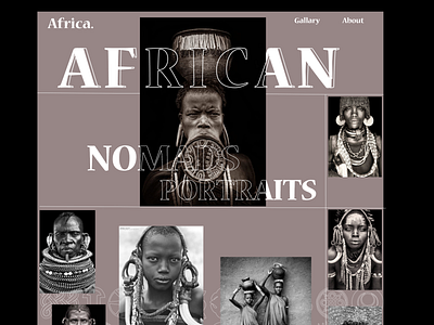 African Nomad Portraits Portfolio design ui webdesign website design