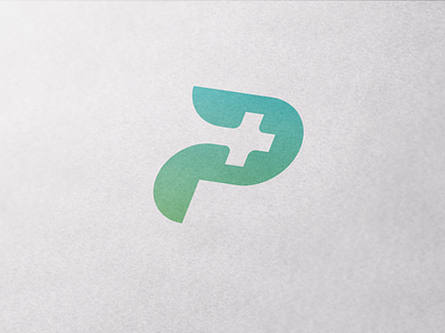 Letter P branding health logotype medical
