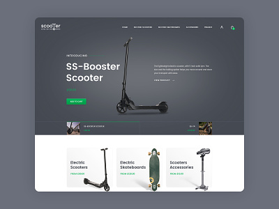 Scooter shop business clean design ecommerce online shop shop web design