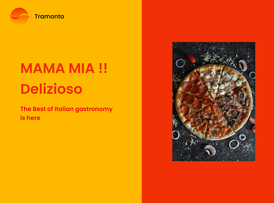 Tramonto design figma italian food pizza ui