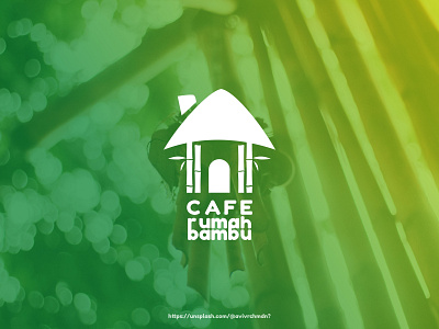 Bamboo House Cafe with Background cafe cafe branding cafe logo house house logo mascot design mascot logo nature restaurant