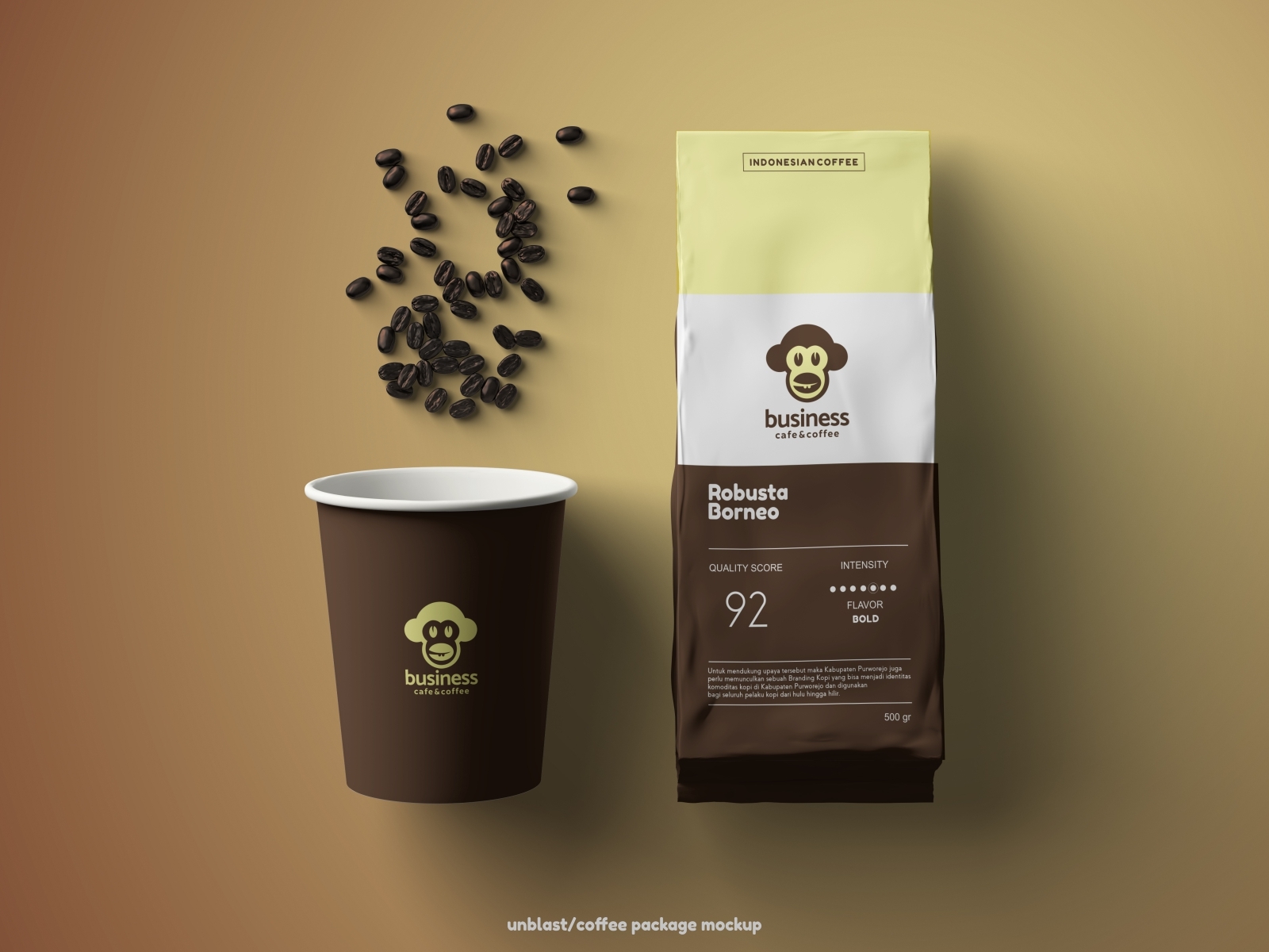 Mongkey Coffee Logo Mockup by Candramind on Dribbble