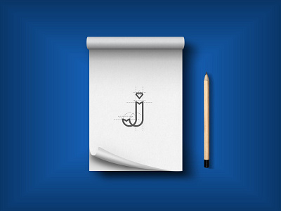 Letter J Invinity mockup