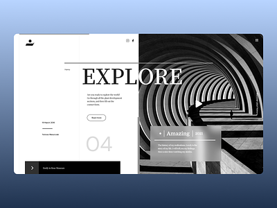 Exploring Landing Page clean design graphic design illustrator minimal typography ui ux web website