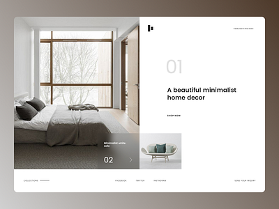 Home Decor Landing Page branding design graphic design illustrator minimal typography ui ux web website