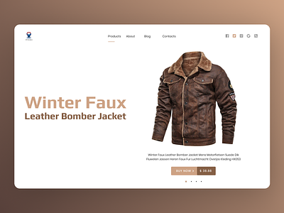Jacket Web Design clean design graphic design illustrator minimal typography ui ux web website
