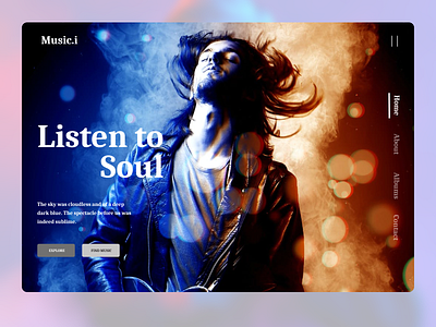 Music Web design art design minimal ui uiuxdesign ux web