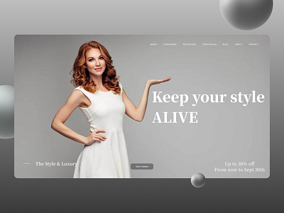 Fsshion Landing Page Concept art branding design illustration minimal typography ui ux web website