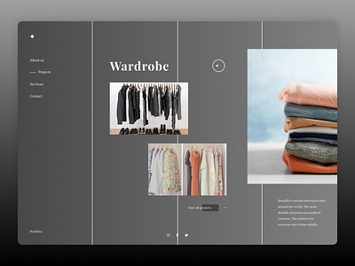 Wrdrobe Concept branding design graphic design illustrator minimal typography ui ux web website