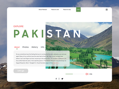 Explore Pakistan Web Design clean design graphic design illustrator minimal typography ui ux web website