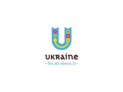 Ukraine brand country lettering logo logotype positive traditional ukraine
