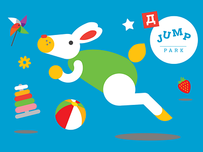 Jump Park brand identity amusement brand identity children colorful illustration kids positive