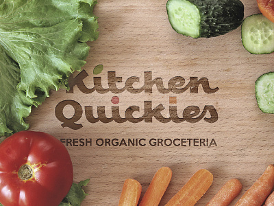 Kitchen Quickies brand identity fresh grocery groceteria identity lettering logo logotype organic shop store