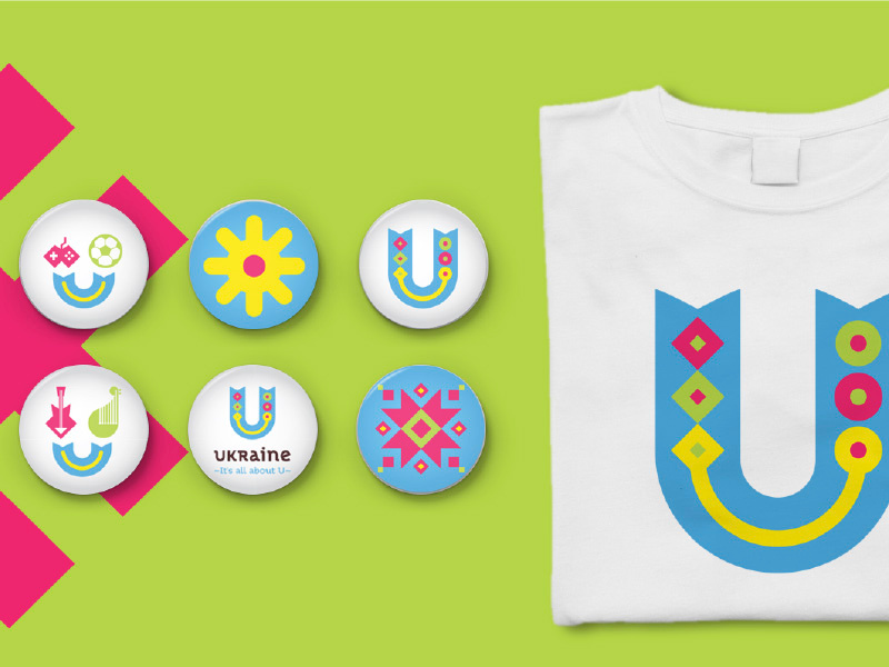 Ukraine icons lettering pattern ukraine country traditional positive logo logotype brand