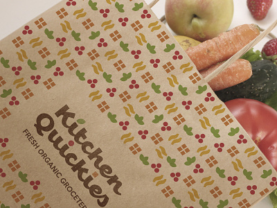 Kitchen Quickies identity brand identity fresh grocery groceteria identity logo logotype organic pattern shop store