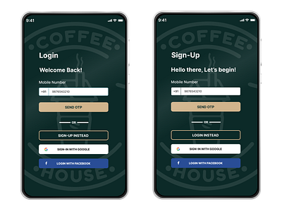 Daily UI Design Challenge #001: Sign-Up Page coffee daily ui daily ui 001 daily ui challenge login page login page ui sign up page sign up page ui ui ui design ux ux design