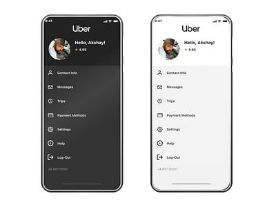 Daily UI Design Challenge #006: User Profile daily ui daily ui challenge profile uber uber redesign ui ui design user user profile