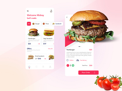 Food ordering App app app design branding design modern new online online shop order ui uidesign uiux uxdesign website