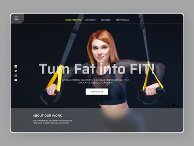 Fitness Trainer Web Design branding design designs fitness fitness center minimal new online ui ui design uiux ux web