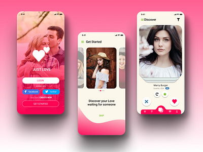 Dating App branding date dating datingapp design figma illustration logo ui uiux