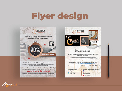 Flyer design for wallpaper company cretive flyer flyer artwork flyer design flyer template islamic leaflet leaflet design poster print materils